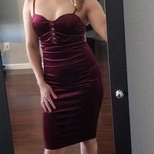 Burgandy sexy dress